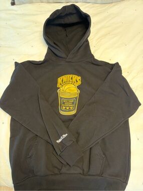 Mitchell & Ness NY Knicks Hoodie NWT Black Gold Pullover